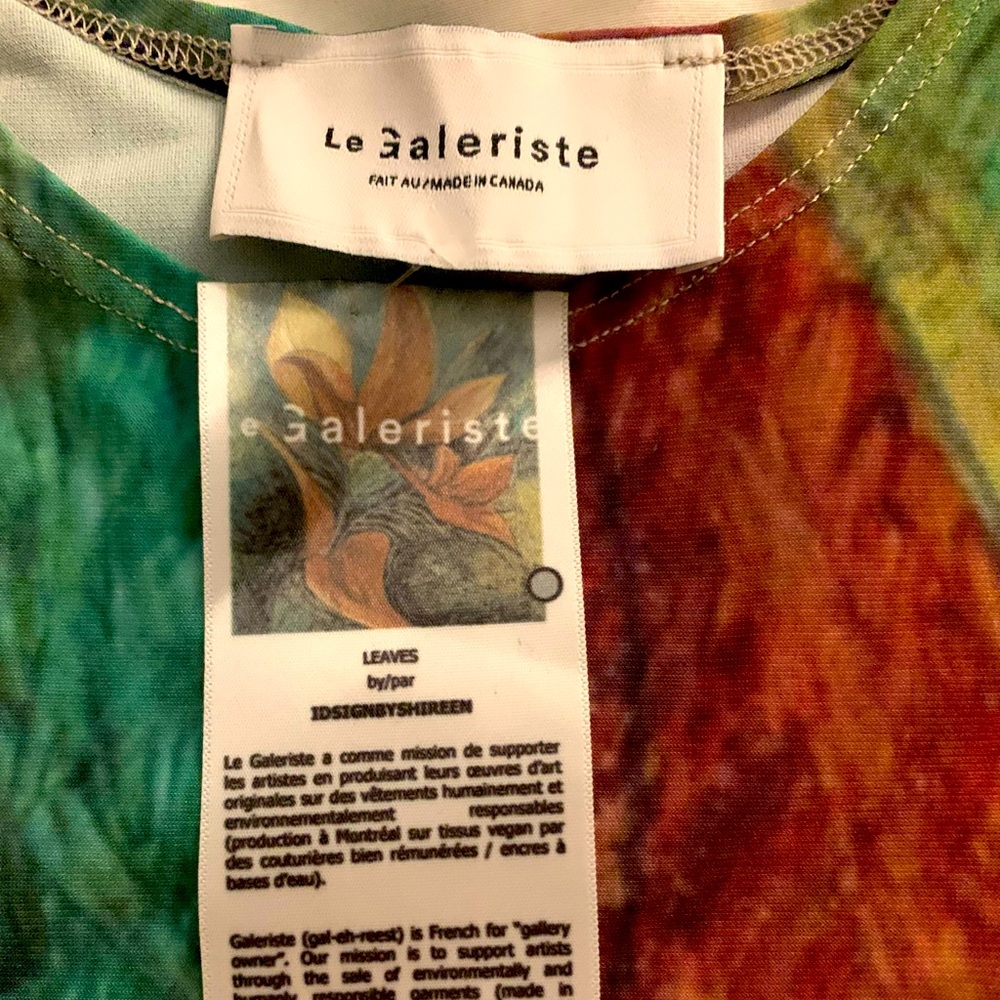 ๐4x$50 ๐จUNIQUE! Artist Sleeveless Shirt With Nature Print. Very Artsy - Picture 2 of 3